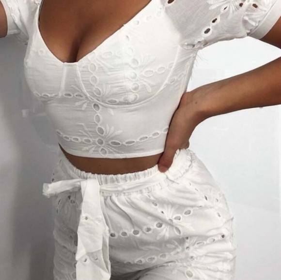 White Co-Ord Set - Picture 2 of 3